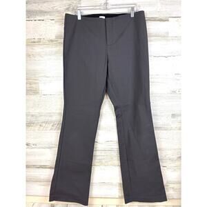 Ecru Womens 12 Black Flat Front Chino Boot Cut Casual Dress Pants Everyday NEW